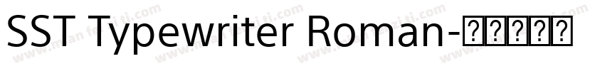 SST Typewriter Roman字体转换